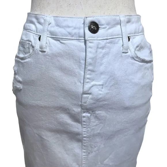 Fidelity Denim NWT White Jean Mini Skirt Women 25 - Picture 2 of 13
